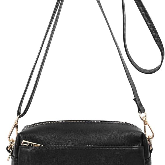 Small Leather Crossbody Bag Women Lightweight Multiple Compartments - Picture 1 of 7